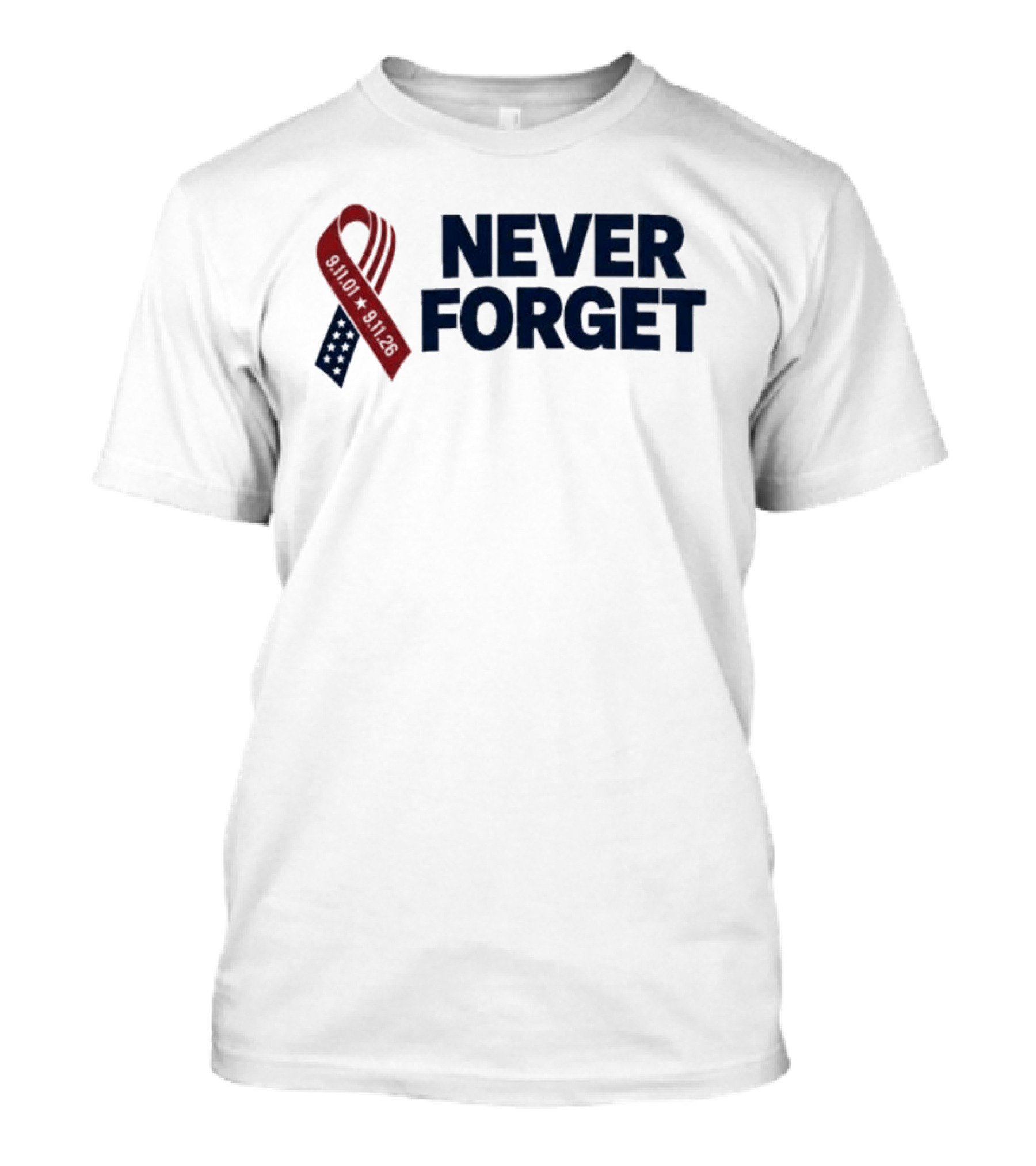 Jim Harbaugh Never Forget 911 Memorial Ribbon T-Shirt