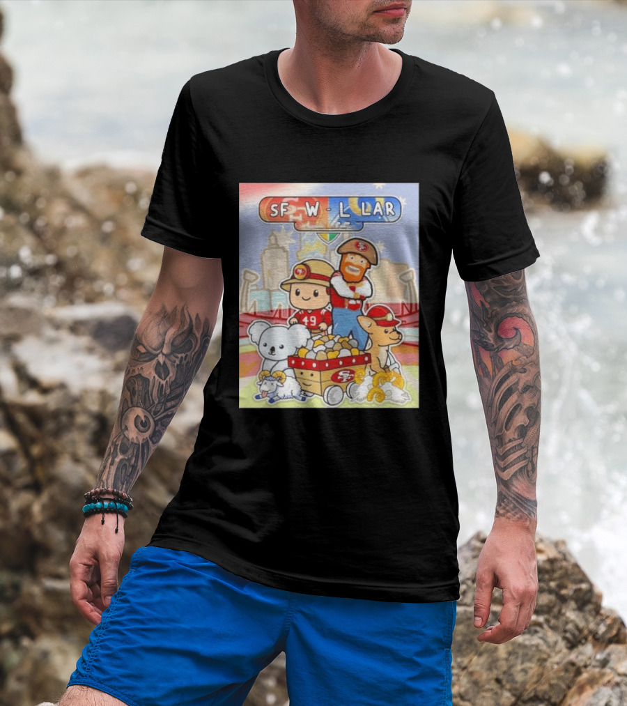 San Francisco 49ers Dig Up A Win SF W L LAR Australia T-Shirt