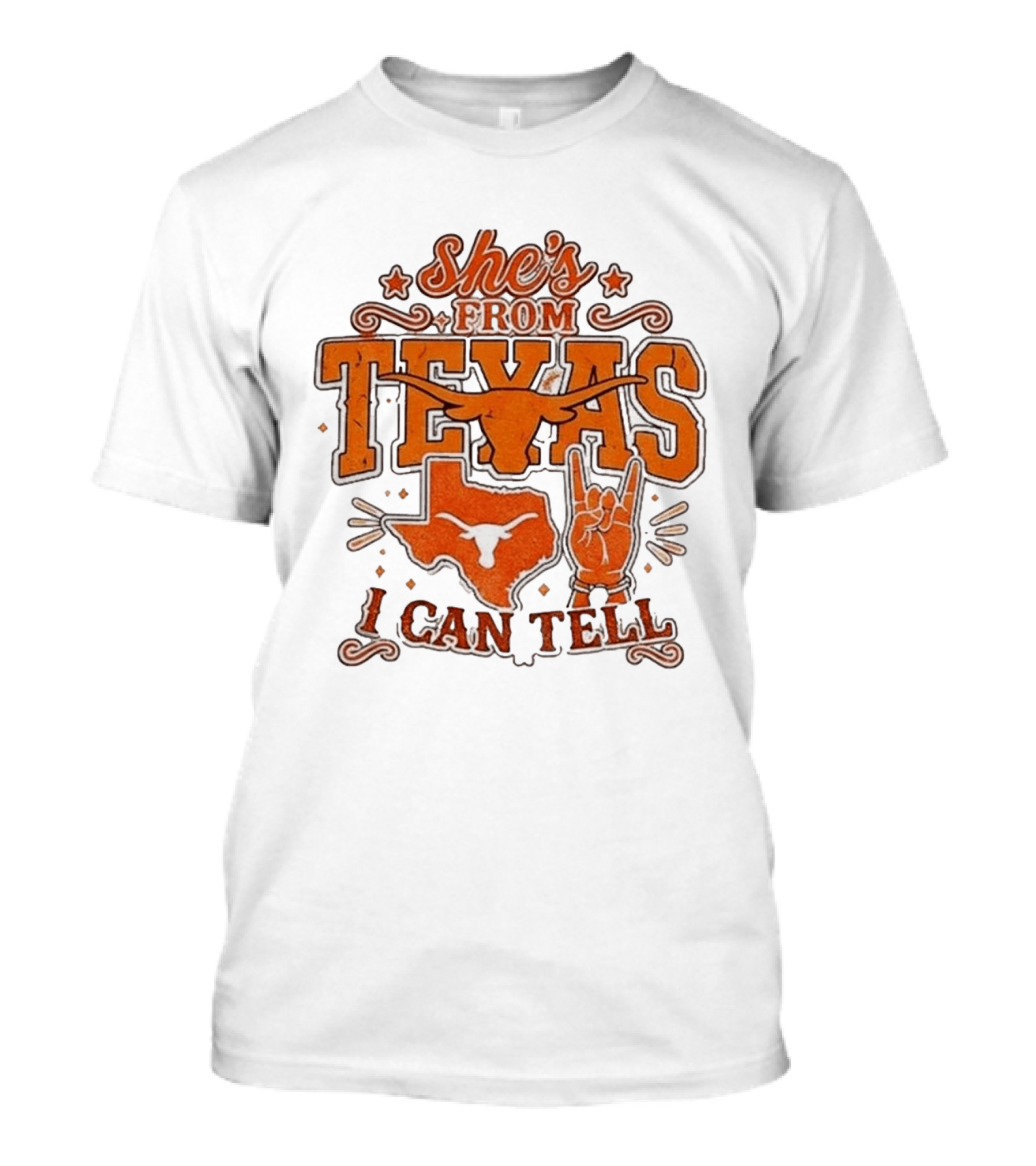 She's From Texas Longhorns I Can Tell Western State T-Shirt
