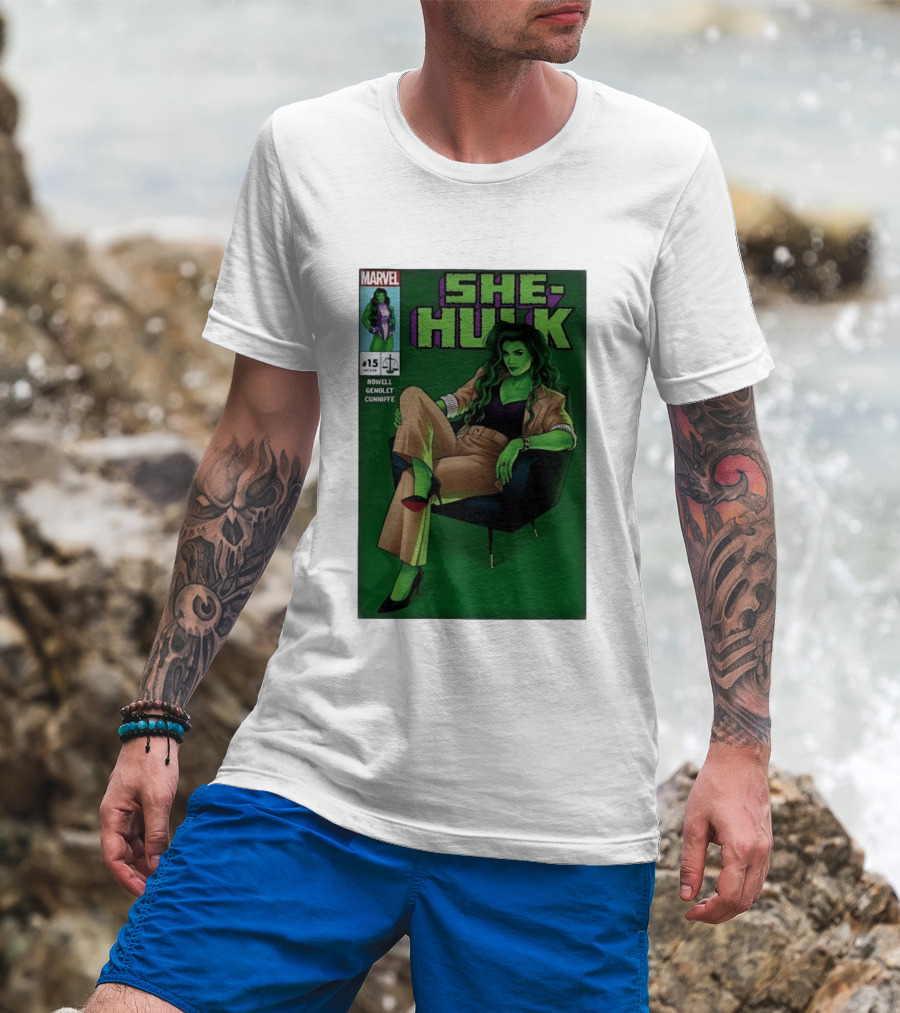 Marvel She Hulk Issue 15 Comic Book Cover Rowell Genolet Cunniffe T-Shirt