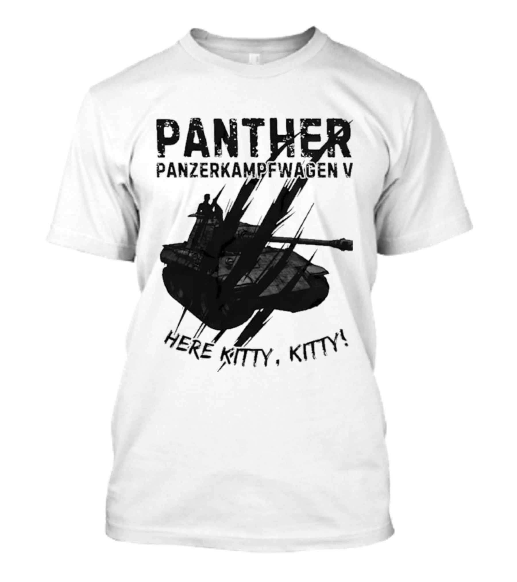 Panther Panzerkampfwagen V Here Kitty Kitty T-Shirt