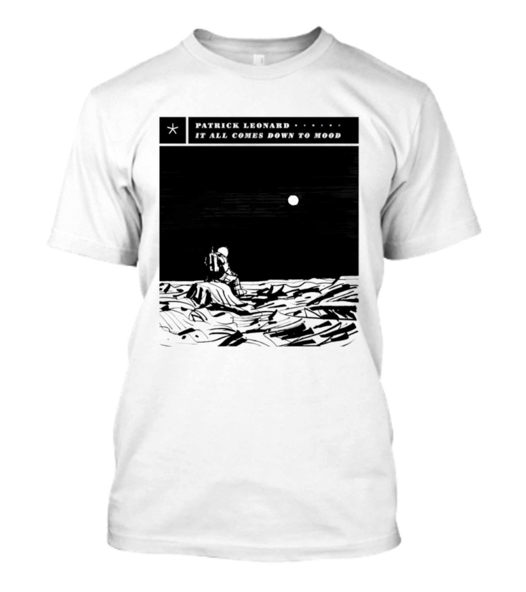Patrick Leonard It All Comes Down To Mood Moonlit Ocean Scene T-Shirt