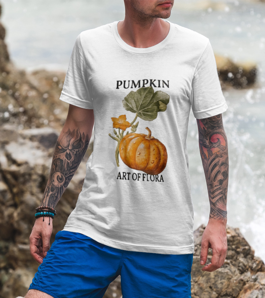 Pumpkin Art Of Flora Botanical T-Shirt