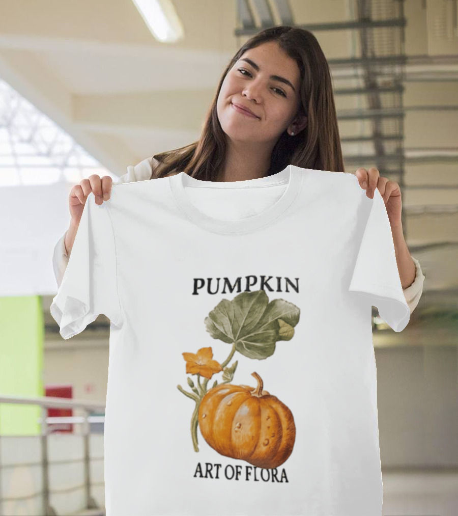 Pumpkin Art Of Flora Botanical T-Shirt