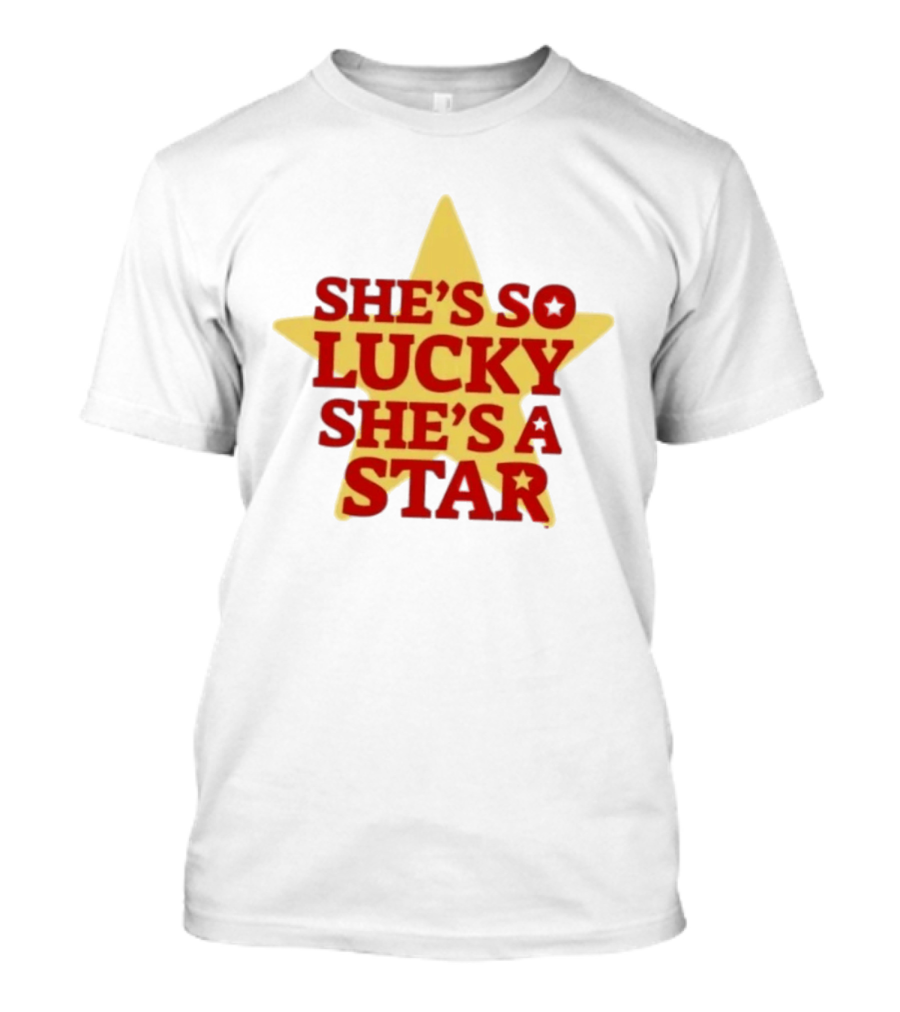 She's So Lucky She's A Star Yellow Star T-Shirt