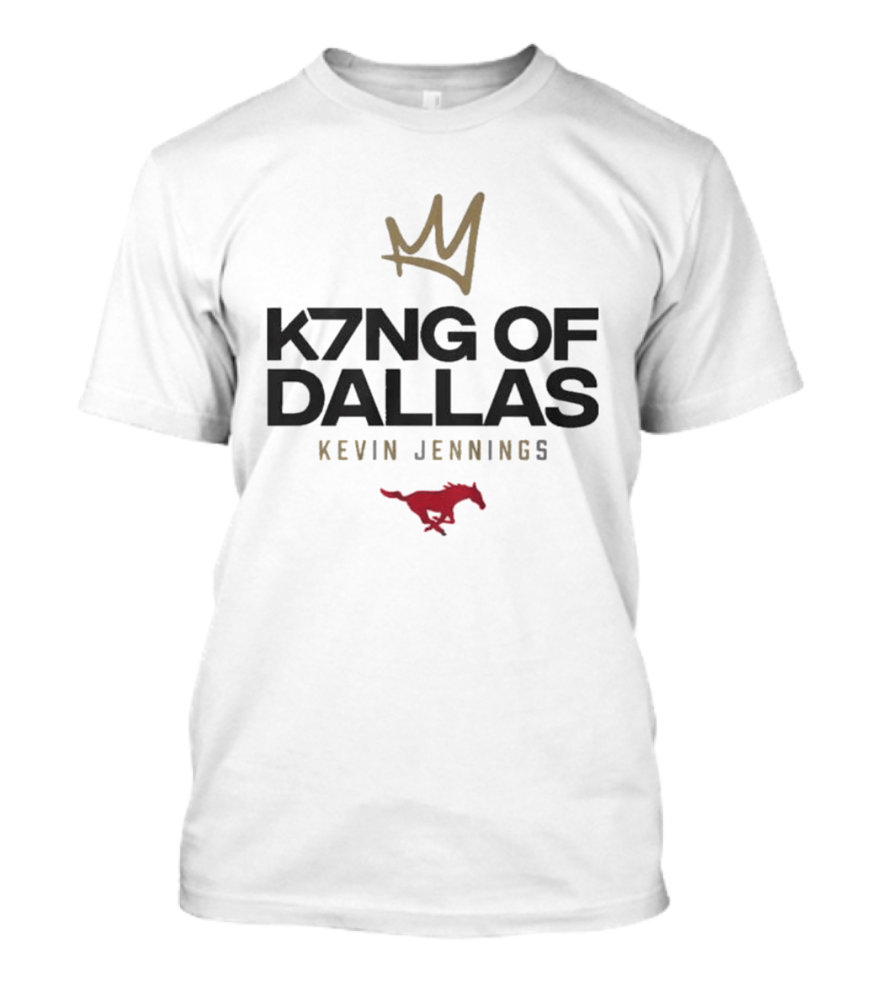 K7ng Of Dallas Kevin Jennings SMU Mustang Football T-Shirt