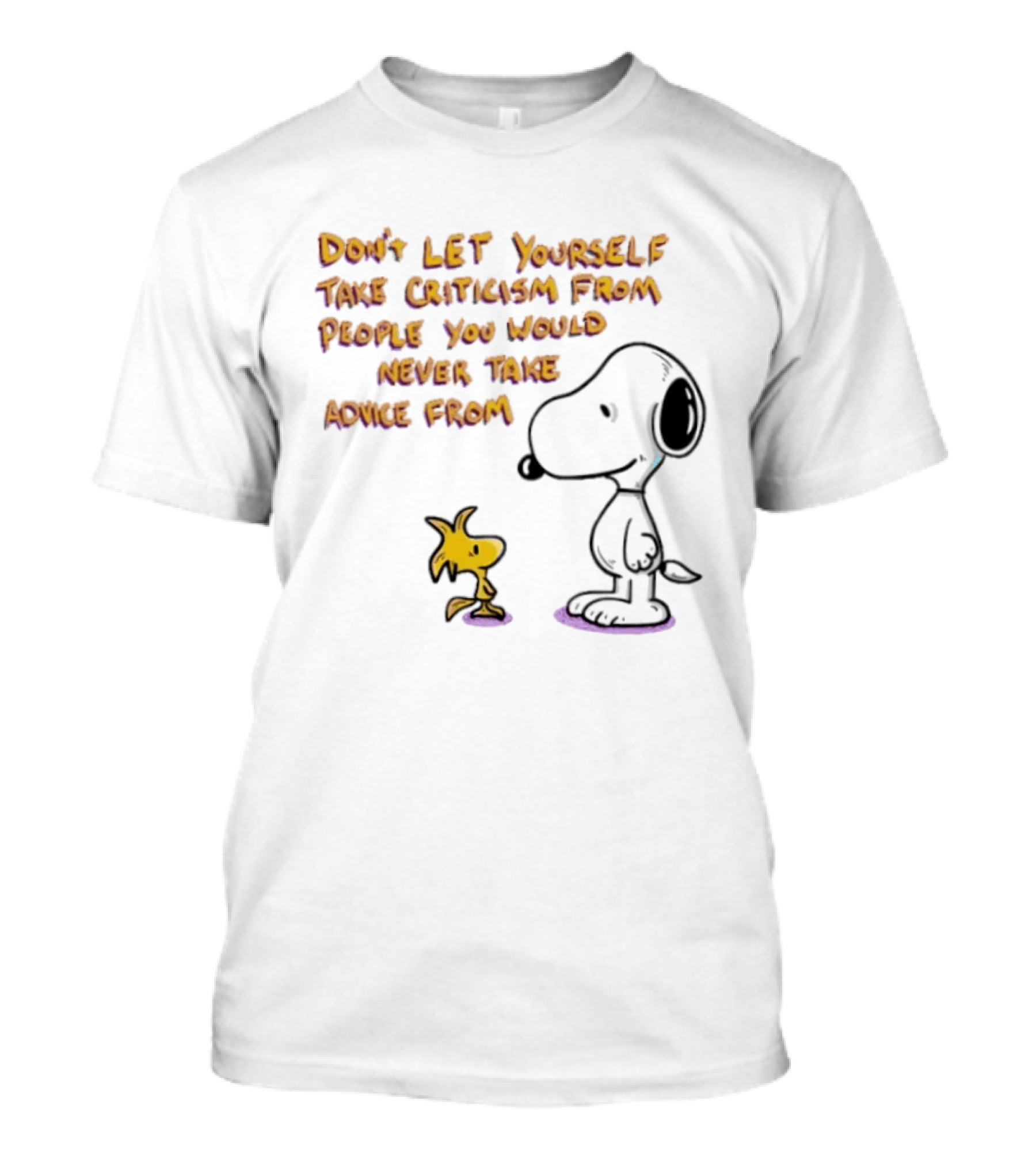 Snoopy Advice Criticism Peanuts Woodstock T-Shirt