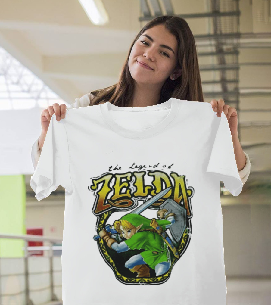 The Legend Of Zelda Link With Sword And Shield T-Shirt