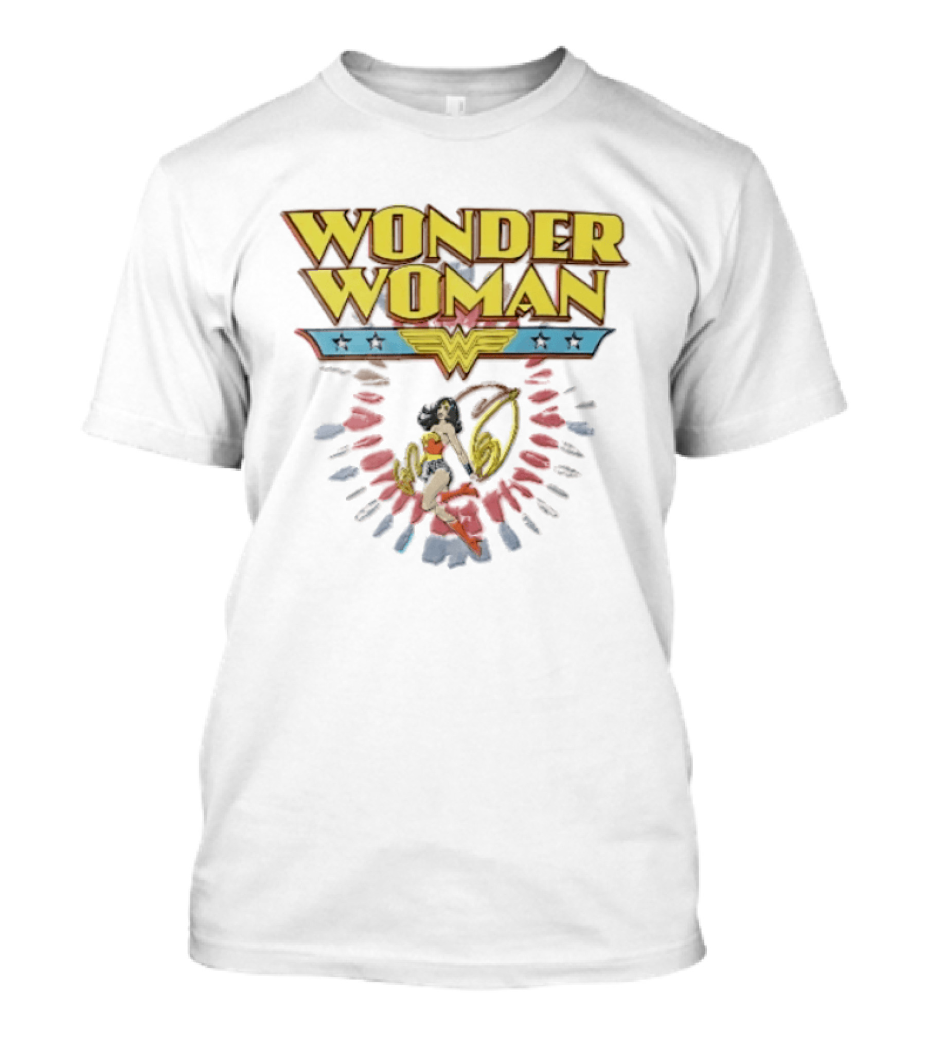 Wonder Woman Comic Superhero Swirling Golden Lasso T-Shirt