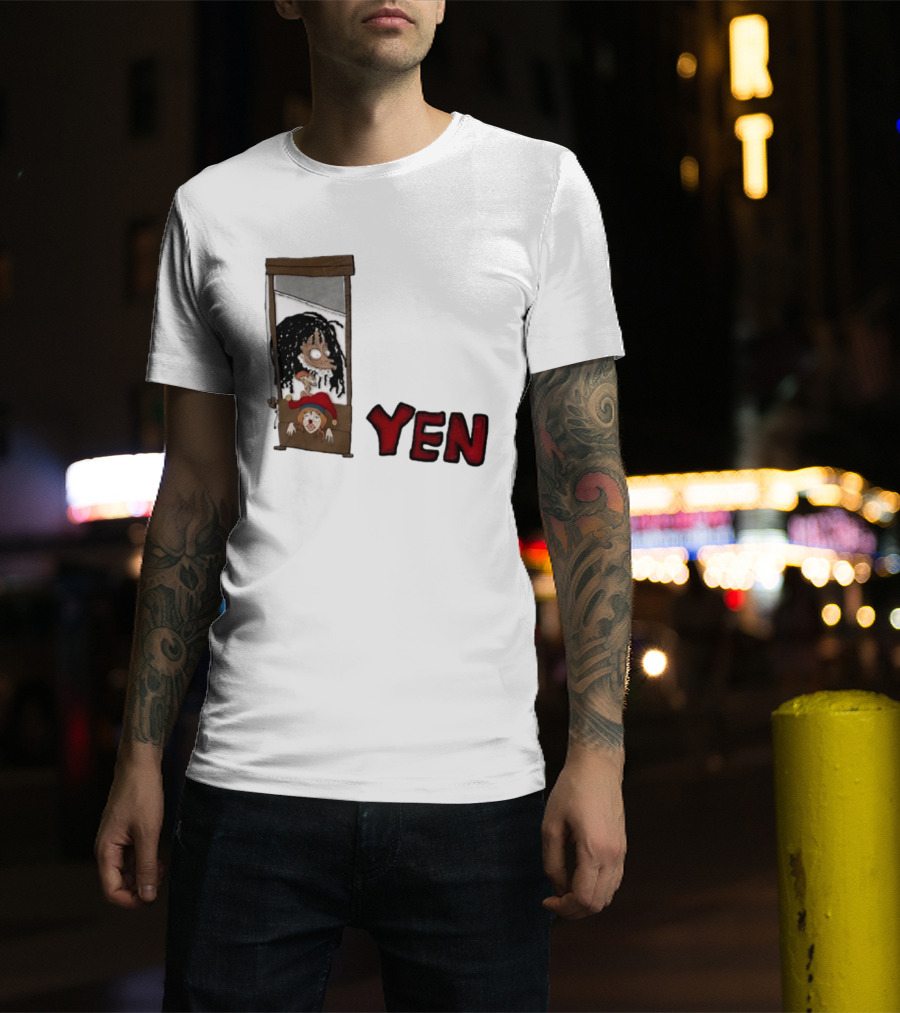Yen Guillotine Clown Head Cartoon T-Shirt