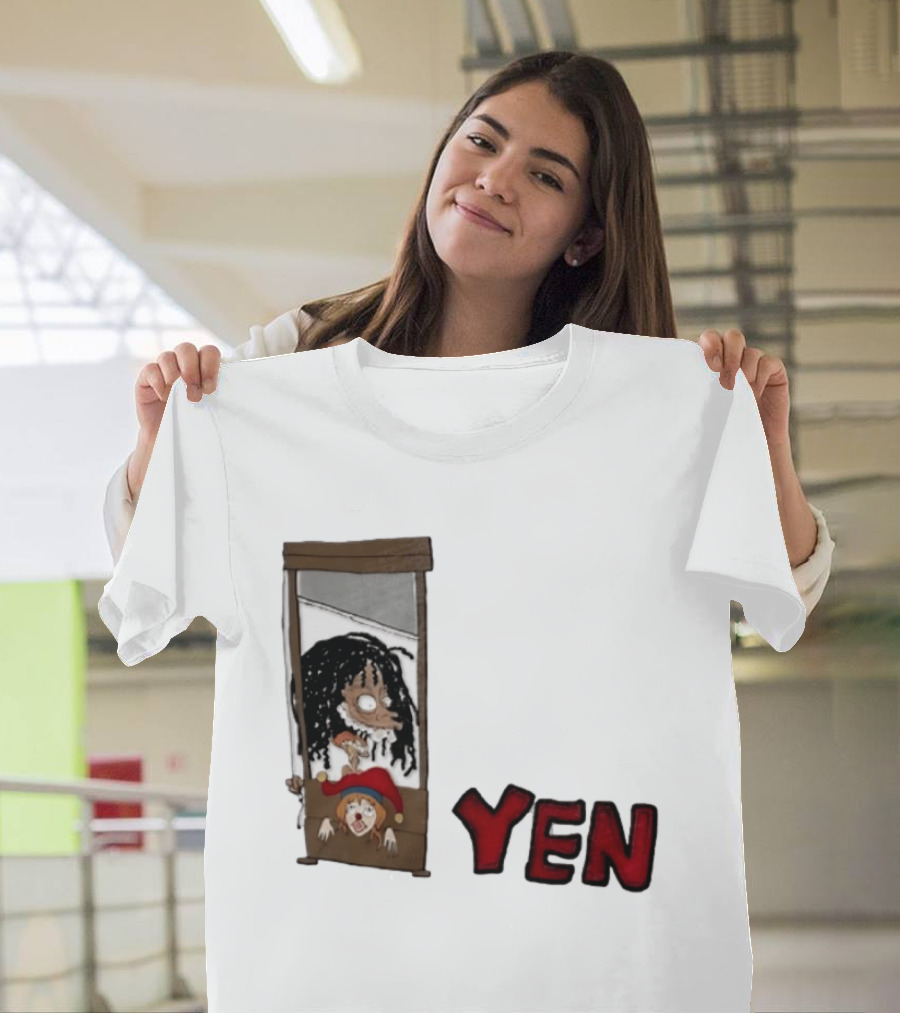 Yen Guillotine Clown Head Cartoon T-Shirt