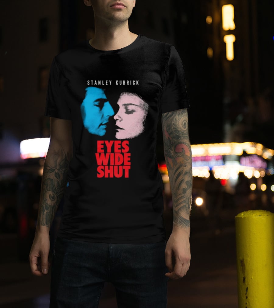 Stanley Kubrick Eyes Wide Shut Blue And Pink Faces T-Shirt