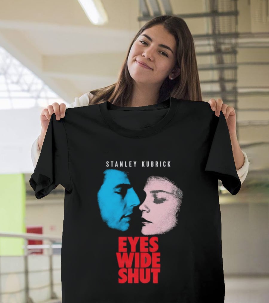 Stanley Kubrick Eyes Wide Shut Blue And Pink Faces T-Shirt