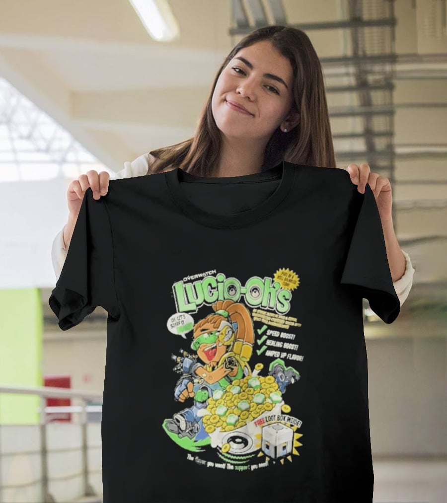 Lucio Oh's Cereal Sound Boost Sonic Waves Packed With Flavor T-Shirt