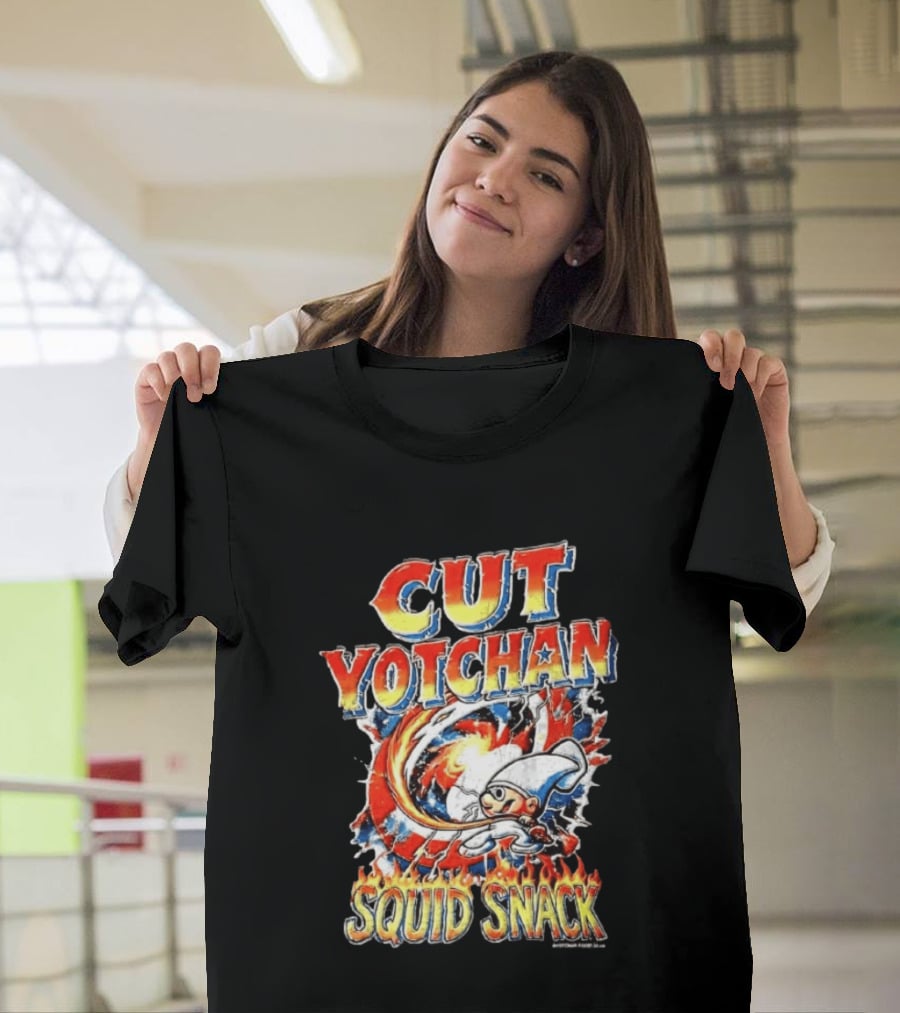 Cut Yotchan Squid Snack Space Fire Galaxy T-Shirt