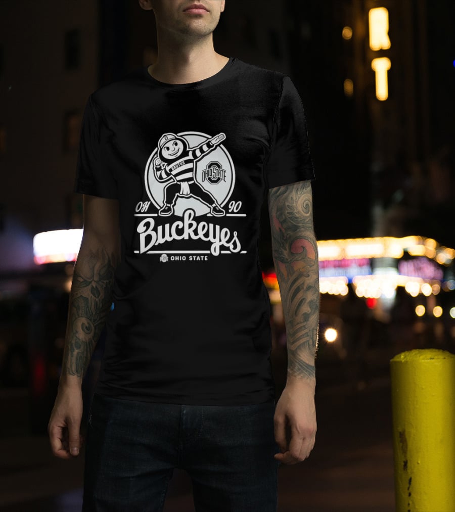 Ohio State Buckeyes OH 90 Brutus Mascot Graphic 47 Mark T-Shirt