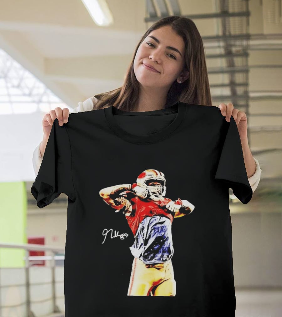 George Kittle Autograph San Francisco 49ers Football Celebration T-Shirt