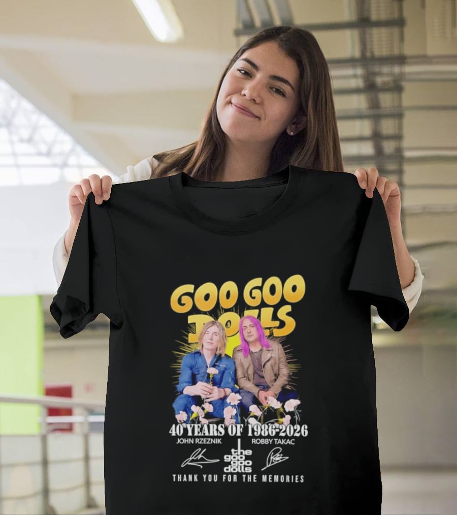Goo Goo Dolls 40 Years 1986 2026 John Rzeznik Robby Takac Thank You For The Memories T-Shirt