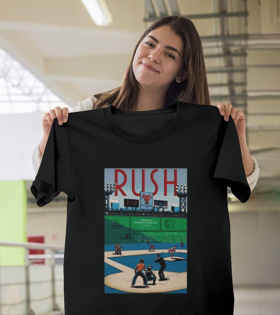 Boston Massachusetts Rush 2026 Concert Sep 12 & 14 TD Garden Baseball T-Shirt