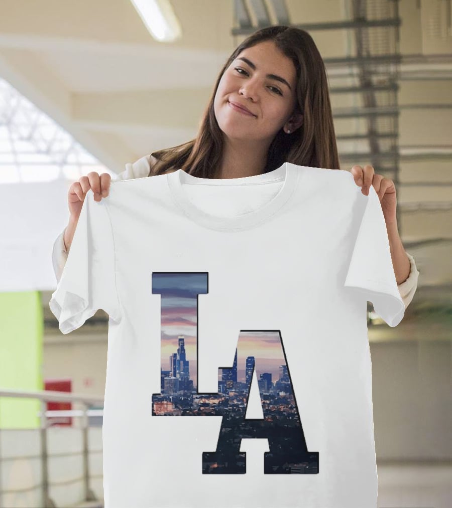 Los Angeles City Skyline LA California Sunset View T-Shirt
