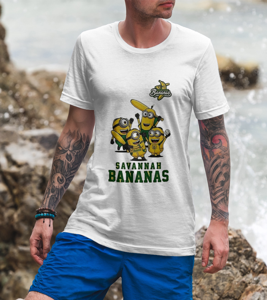 Minions Savannah Bananas Baseball Team Banana Ball Characters T-Shirt