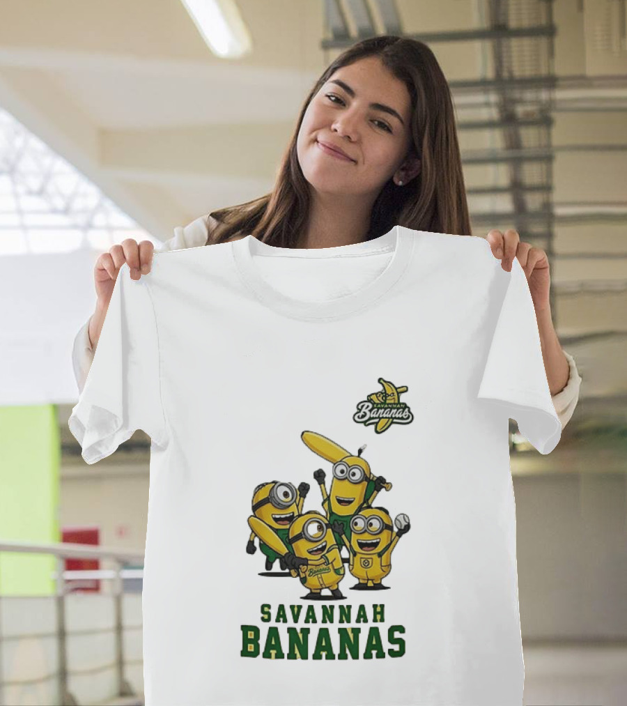 Minions Savannah Bananas Baseball Team Banana Ball Characters T-Shirt