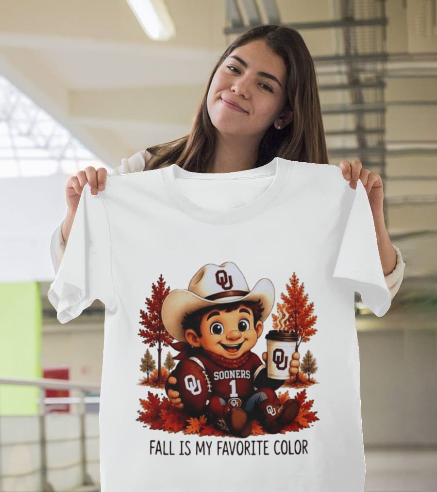 Oklahoma Sooners Fall Is My Favorite Color OU Sooners Football Autumn T-Shirt