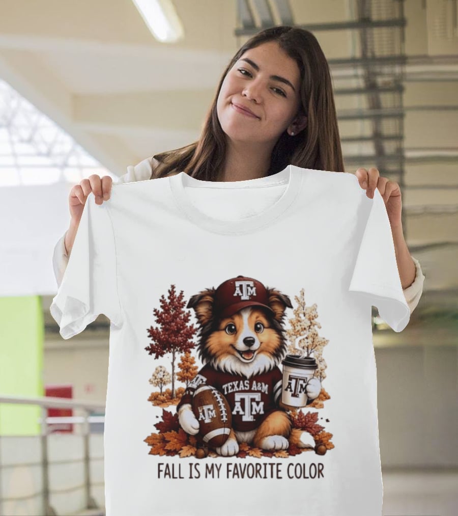 Texas A&M Dog Fall Is My Favorite Color Football Coffee T-Shirt