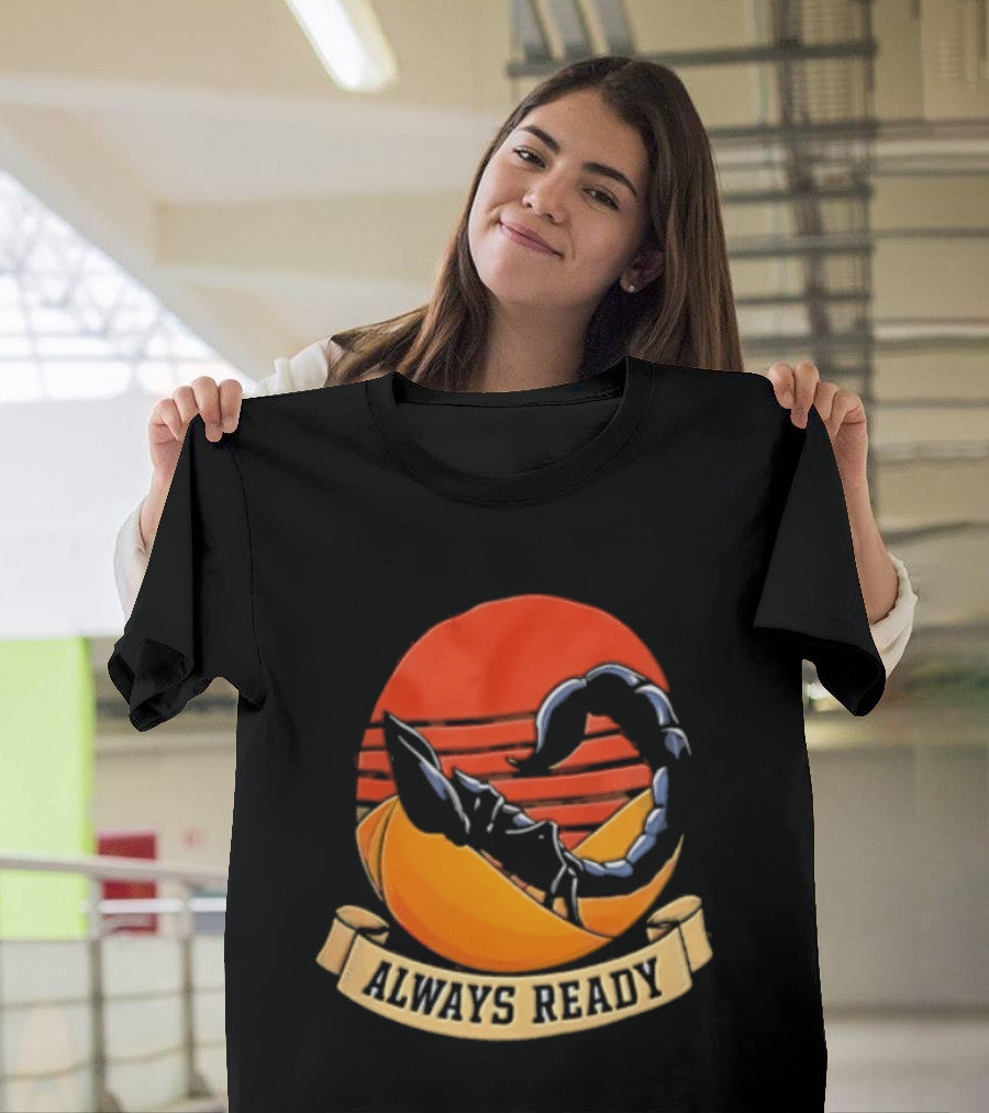 Always Ready Scorpion Desert Sunset Ribbon T-Shirt