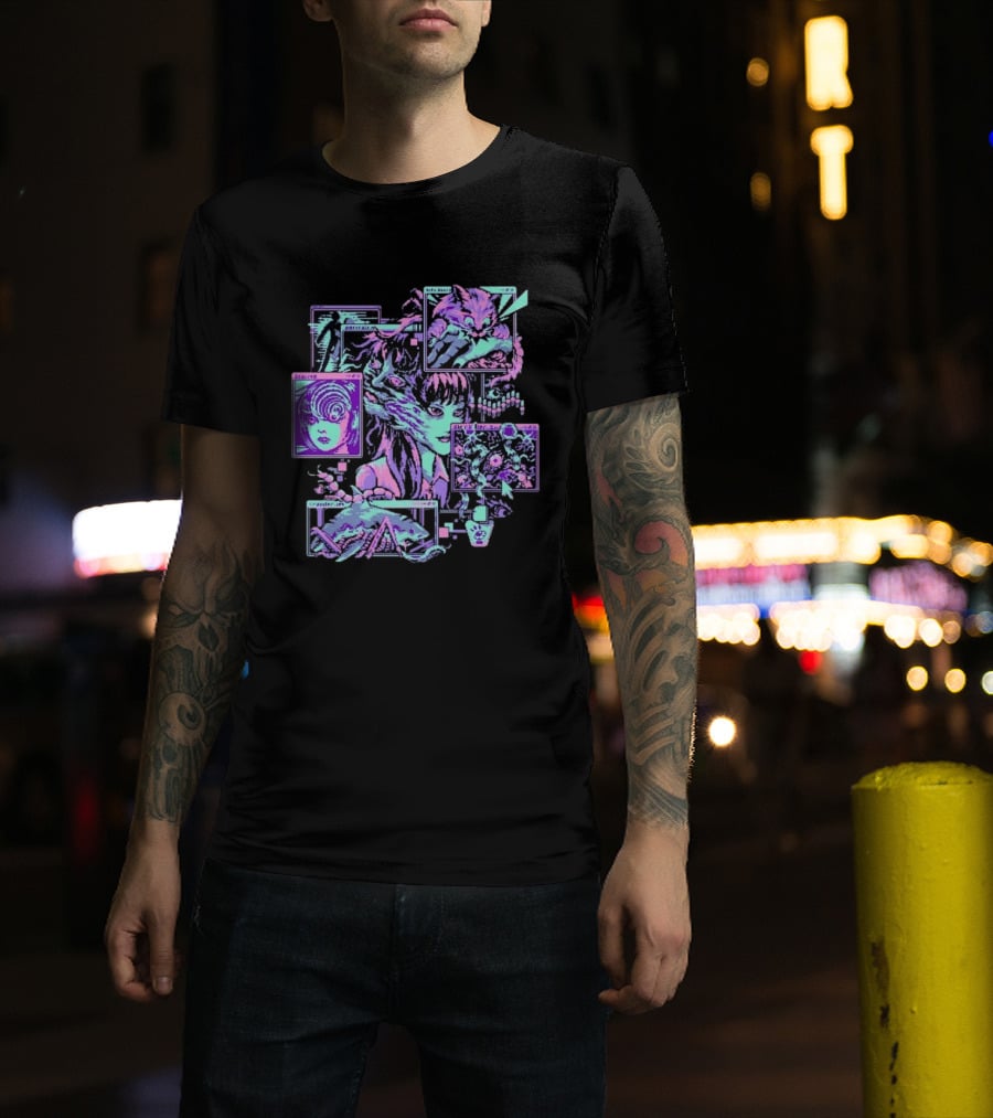 Scarred Crawler Glitch Aesthetic Portraits And Digital Art Panels T-Shirt