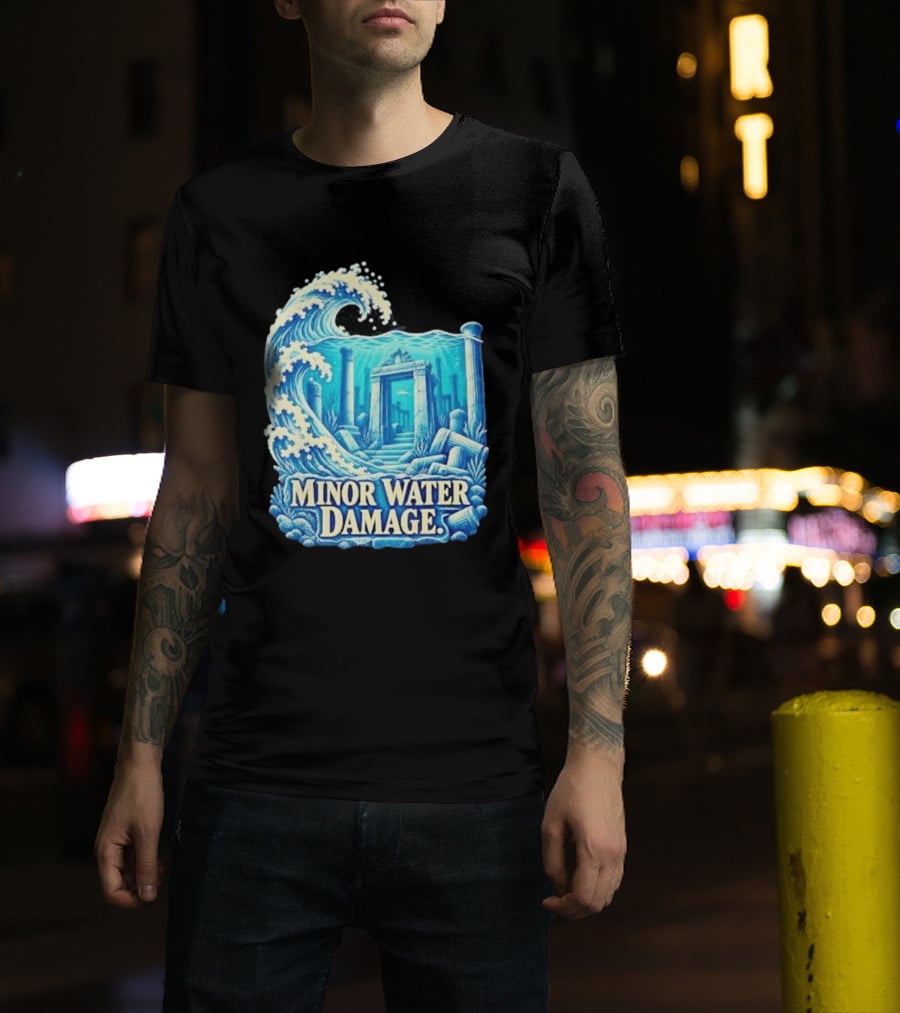 Minor Water Damage Ancient Architecture Underwater Ruins T-Shirt