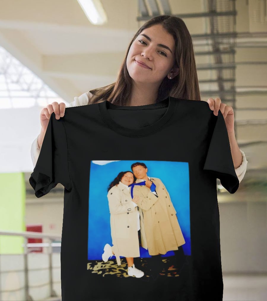 Misha Collins Castiel Supernatural Photo Trench Coat And Tie T-Shirt