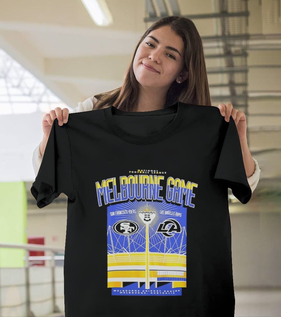 Melbourne Game San Francisco 49ers Vs Los Angeles Rams Melbourne Cricket Ground Australia T-Shirt