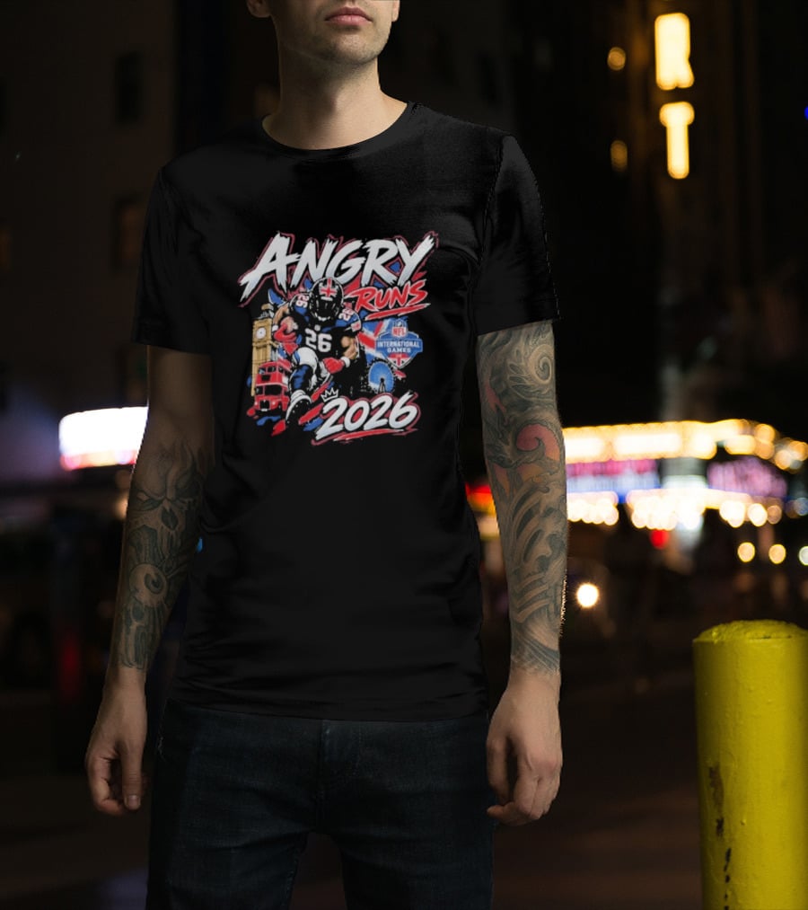 Angry Runs 2026 NFL International Games 56 London T-Shirt