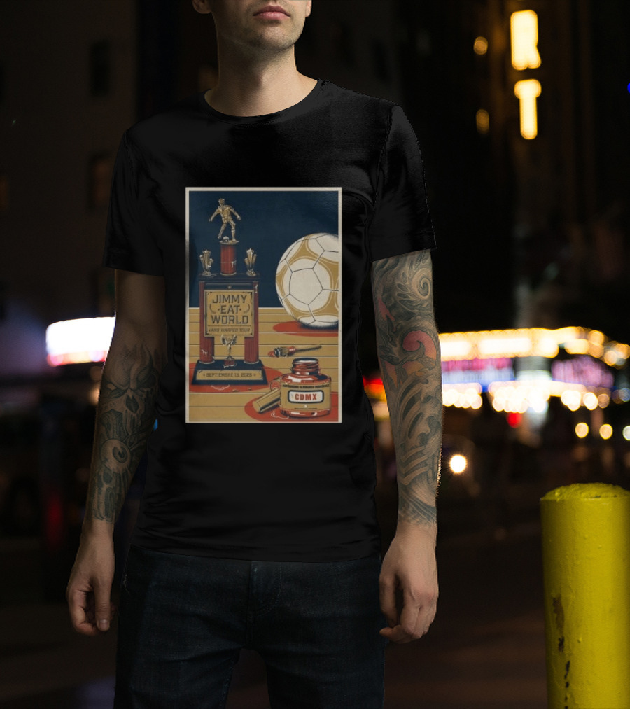 Jimmy Eat World Vans Warped Tour Mexico City September 13 2026 Autódromo Hermanos Rodríguez CDMX Soccer Trophy T-Shirt