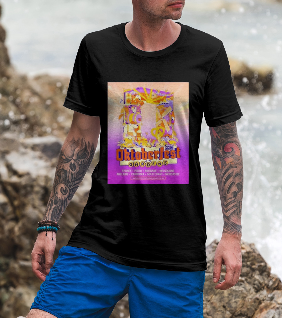 Oktoberfest In The Gardens 2026 Australian Tour Sydney Perth Brisbane Melbourne Adelaide Canberra Gold Coast Newcastle T-Shirt