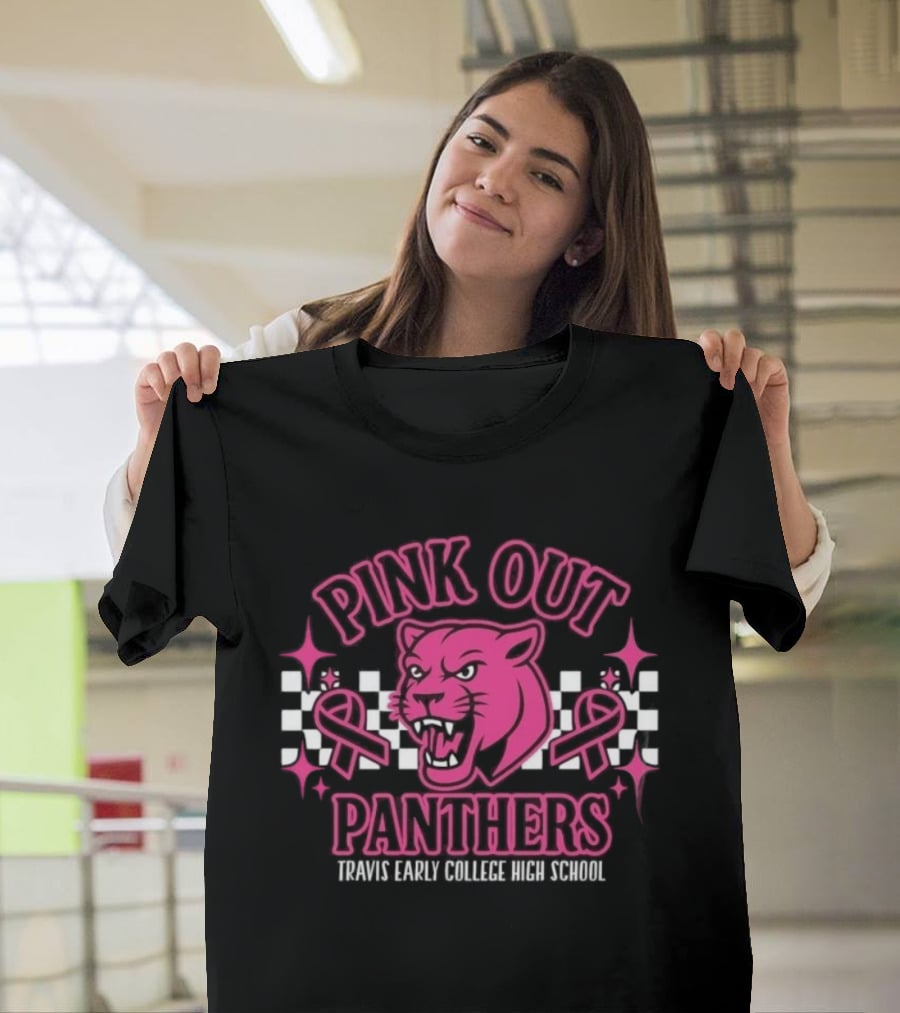 Pink Out Panthers Travis Early College High School T-Shirt