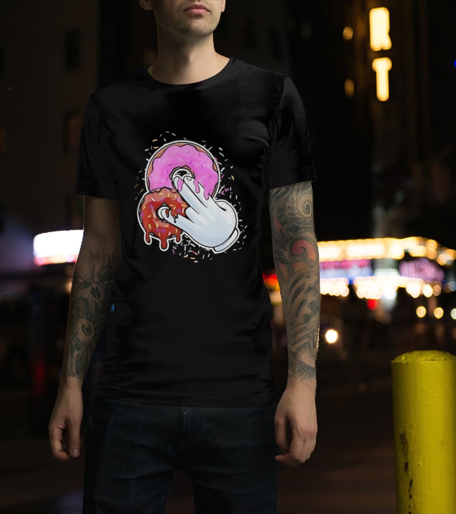 Two In The Pink One In The Stink Donut Gesture Sprinkles T-Shirt