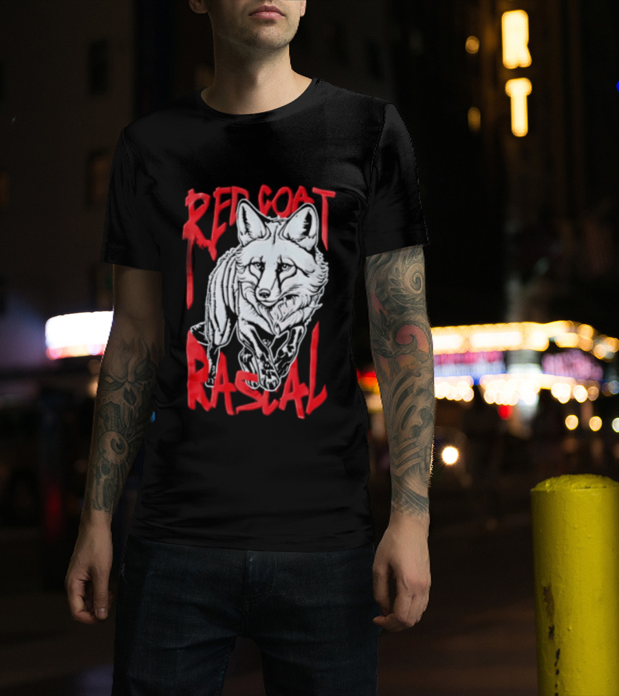 Red Coat Rascal Distressed Running Fox T-Shirt