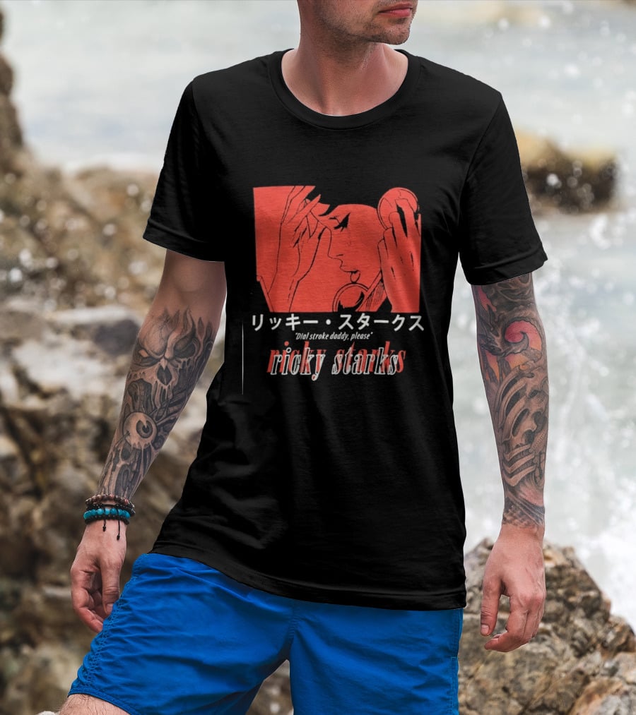 Ricky Starks Please Dial Stroke Daddy Japanese Style AEW T-Shirt