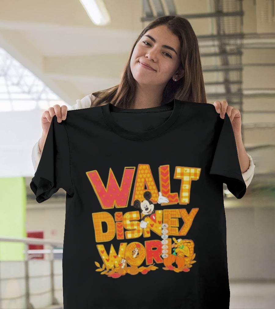 Walt Disney World Mickey Mouse Pluto Disney Characters Fall T-Shirt