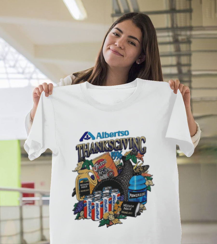 Albertsons Thanksgiving 1996 Fritos Pepsi Powerade Minute Maid Collage T-Shirt