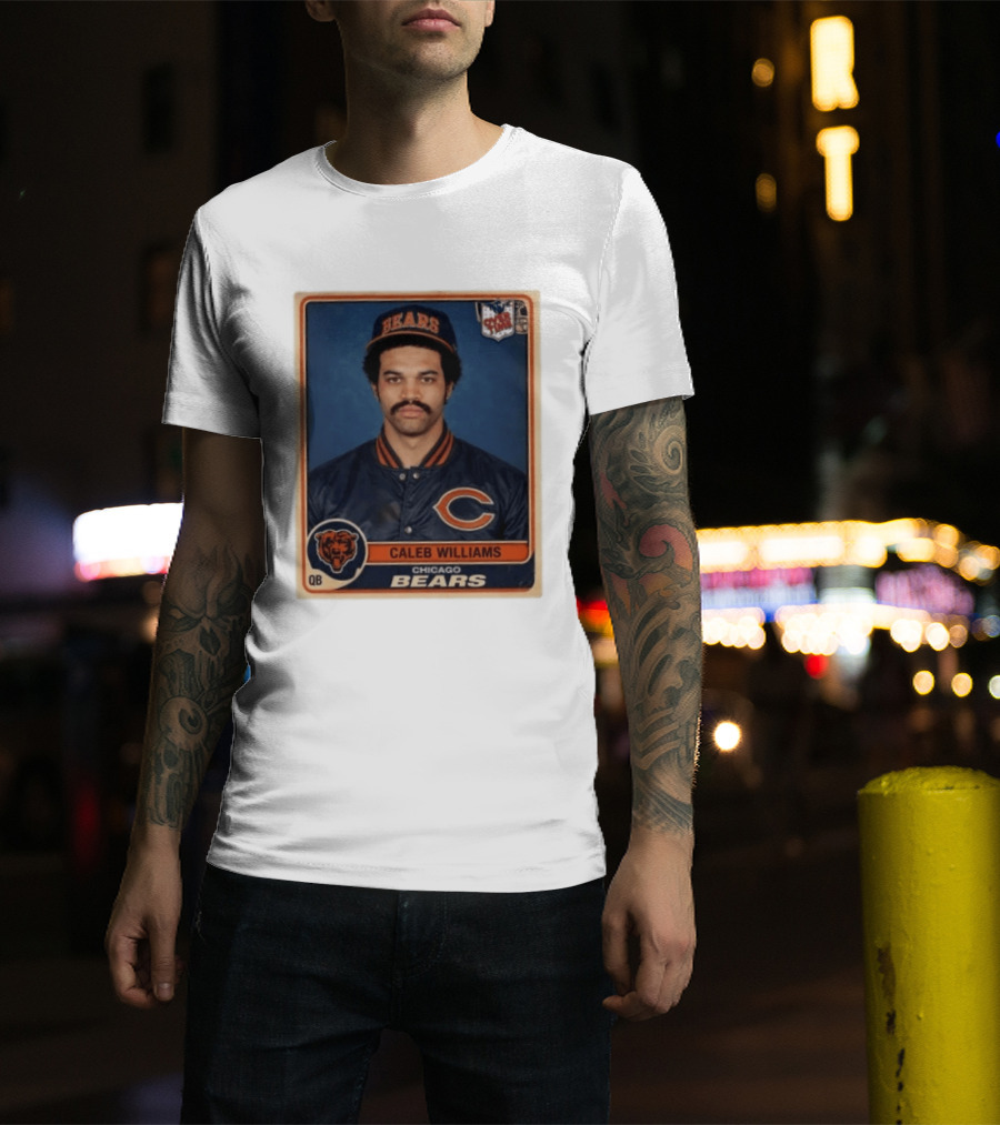 Caleb Williams Chicago Bears QB Vintage Football Card T-Shirt