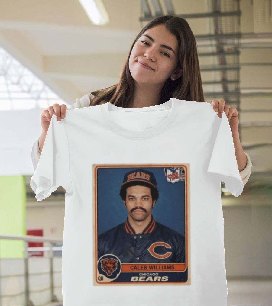 Caleb Williams Chicago Bears QB Vintage Football Card T-Shirt