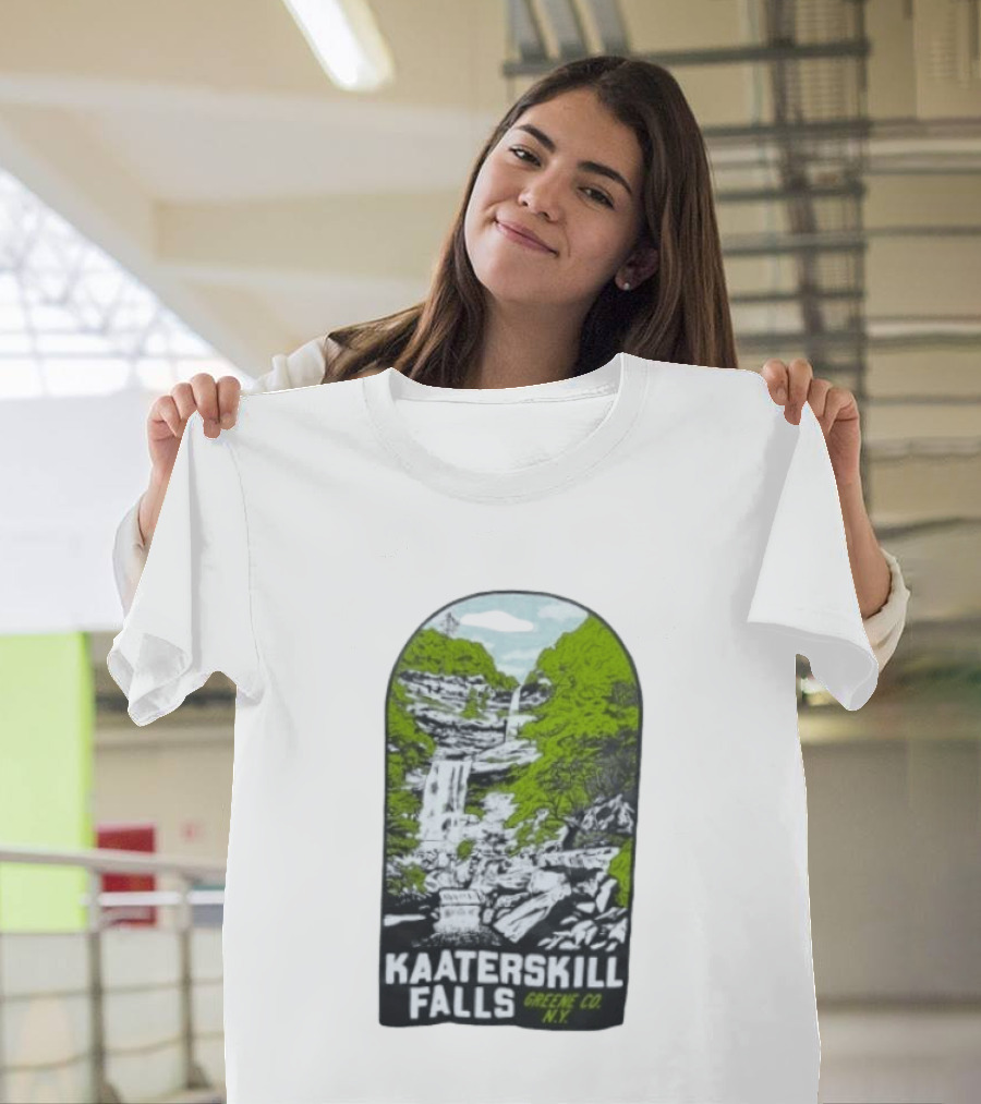 Kaaterskill Falls Greene Co NY Scenic Nature Waterfall Landscape T-Shirt