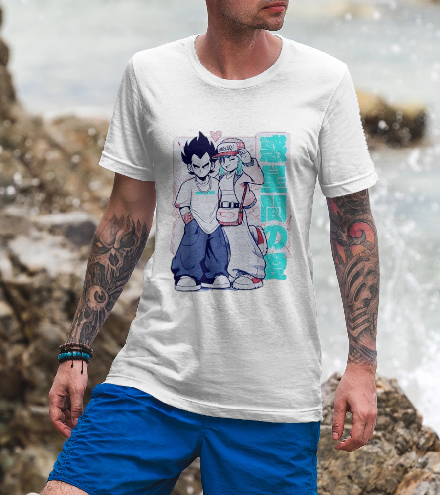 Vegeta Bulma Capsule Corp Love Dragon Ball Z Kanji T-Shirt