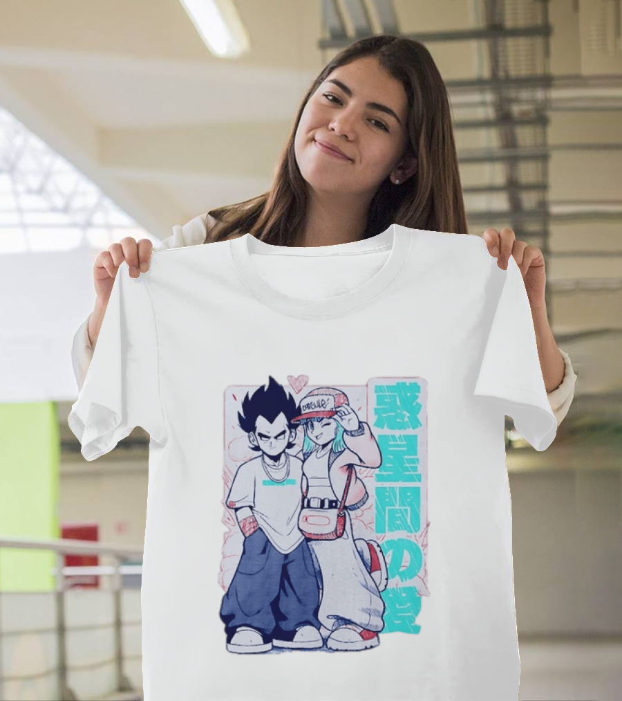 Vegeta Bulma Capsule Corp Love Dragon Ball Z Kanji T-Shirt