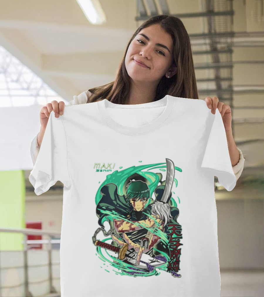 Maki Zenin Jujutsu Kaisen Anime Manga JJK Sword T-Shirt