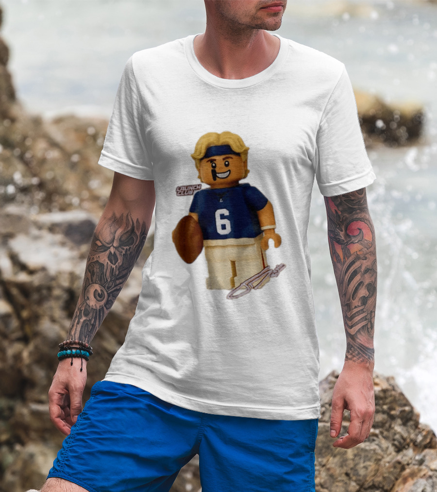 New York Giants Quarterback Jaxson Dart Lego Launch Club 6 Football Cartoon T-Shirt