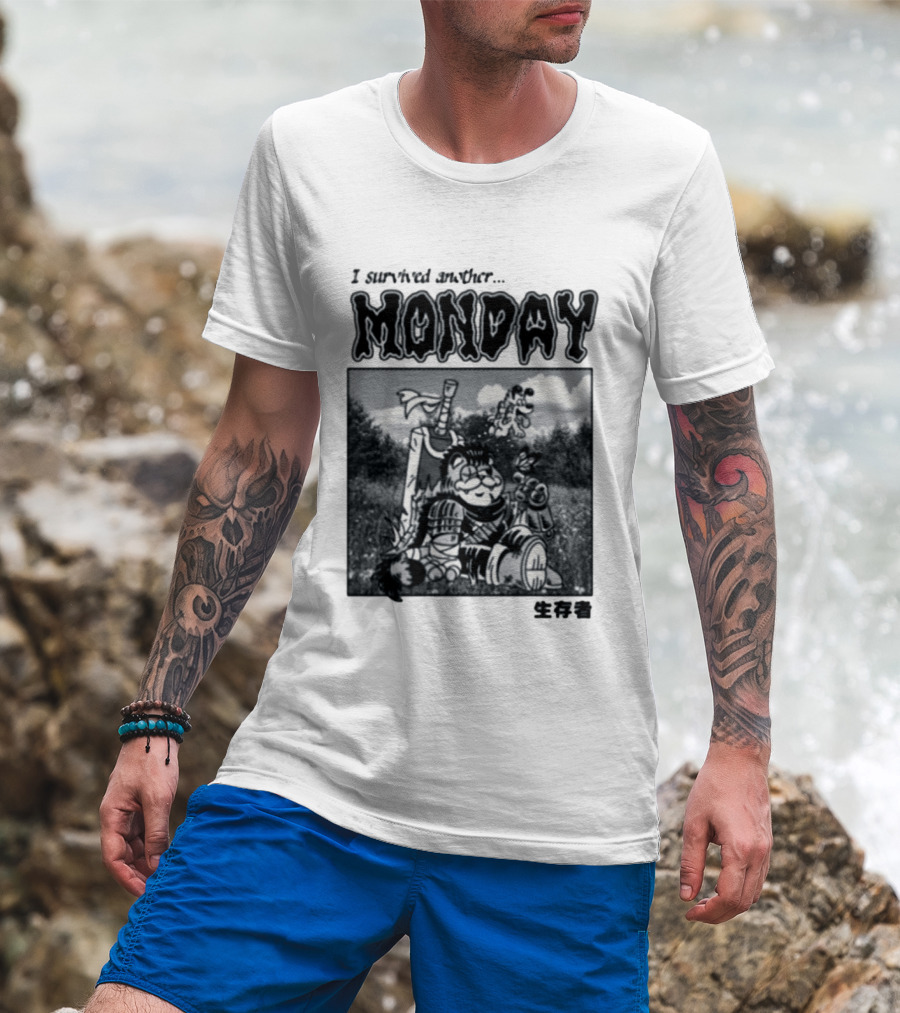 I Survived Another Monday Manga Survivor Berserk T-Shirt